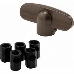Prime-Line Products Prime Line H 3893 Tee Crank Handle, Universal, W/Adapter, Bronze -Doors & Windows Sales PL6 H 3893