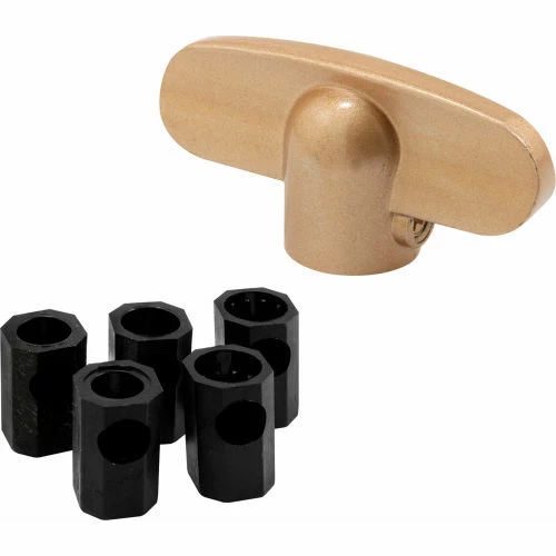 Prime-Line Products Prime Line H 3896 Tee Crank Handle, Universal, W/Adapter, Champagne 3 Prime-Line Products Prime Line H 3896 Tee Crank Handle, Universal, W/Adapter, Champagne - Image 3