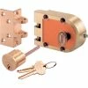 Prime-Line Products Primeline Products SE 15316 Bronze Deadlock, 666A, Single Cylinder, Angle Strke, Brs Box