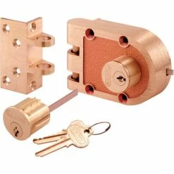 Prime-Line Products Primeline Products SE 19316 Bronze Deadlock, 688A, Double Cylinder, Angle Strk, Brs Box