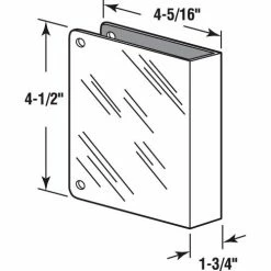 Prime-Line Products Door Edge Guard, Blank, 4-5/16"Lx4-1/2"H, 1-3/4" Thick Door, Stainless Steel 5 Prime-Line Products Door Edge Guard, Blank, 4-5/16"Lx4-1/2"H, 1-3/4" Thick Door, Stainless Steel -Doors & Windows Sales PL6 U9492
