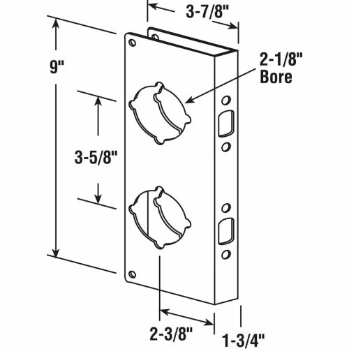 Prime-Line Products Combo Lock/Door Guard, 3-7/8"Lx9"H, 1-3/4" Thick Door, 2-3/8" Backset, Brass, Antique Finish 3 Prime-Line Products Combo Lock/Door Guard, 3-7/8"Lx9"H, 1-3/4" Thick Door, 2-3/8" Backset, Brass, Antique Finish - Image 3