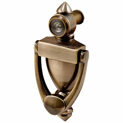 Prime-Line Products Prime-Line® Door Knocker And Viewer, 180 Degree, Antique Brass, S 4235 1 Prime-Line Products Prime-Line® Door Knocker And Viewer, 180 Degree, Antique Brass, S 4235