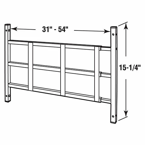 Prime-Line Products Prime-Line S 4758 Fixed Window Guard, 31"-54"W X 15"H, 3 Bar, Brown 2 Prime-Line Products Prime-Line S 4758 Fixed Window Guard, 31"-54"W X 15"H, 3 Bar, Brown - Image 2