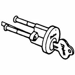 S. Parker Hardware Solid Brass Rim Cylinder - Polished Brass Keyed Alike - Pkg Qty 20