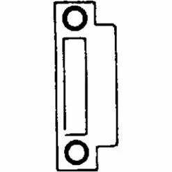 S. Parker Hardware Template Strike Large Opening - Brass Plated - Pkg Qty 50