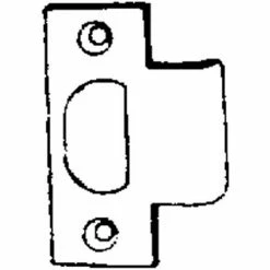 S. Parker Hardware 1-1/4" T Strike W/ 13/16" Lip - Nickel Plated - Pkg Qty 100