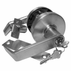 S. Parker Hardware Leverset w/ Single Step Roses Passage Lock - Dull Chrome