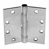 S. Parker Hardware Ball Bearing Hinge - 5" X 5" Brass Plated - Pkg Qty 6