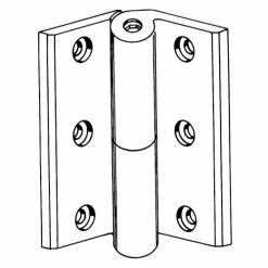 S. Parker Hardware Ul Template Spring Hinge 4-1/2" Stainless Steel - Pkg Qty 6