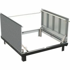 Bilco® Drainage Channel Frame JD-2AL, Double Leaf, 316 Stainless Steel Hardware, 48"L X 48"W