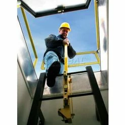 Bilco® LU-1 Yellow Powder Coated Steel Ladder Safety Post