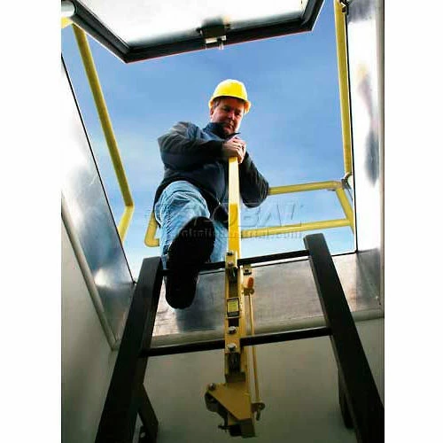Bilco® LU-1 Yellow Powder Coated Steel Ladder Safety Post 1 Bilco® LU-1 Yellow Powder Coated Steel Ladder Safety Post