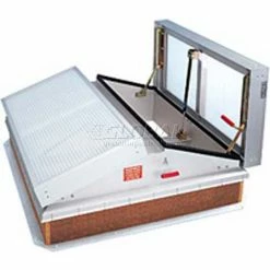 Bilco® Daylighting Smoke Vent LV-6096B, Double Leaf, Translucent Aluminum, 96"L X 60"W