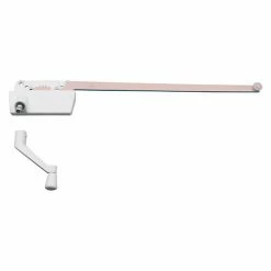 Prime-Line Products Prime-Line TH 23031 Single Arm Operator, 13-1/2", W/Crank, SILL MOUNT R.H., White