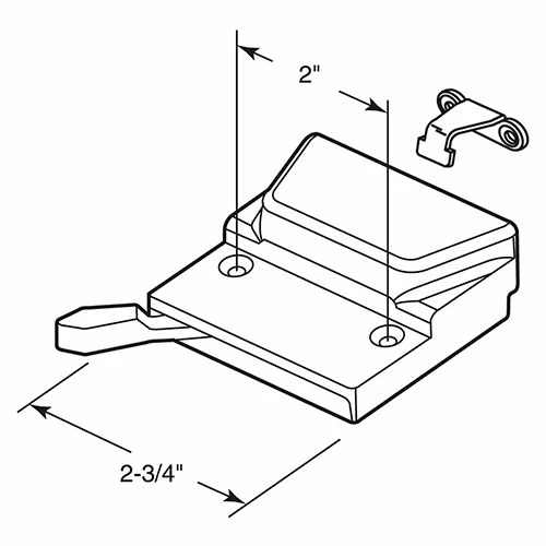Prime-Line Products Prime Line TH 23053 Low Profile Sash Lock, W/Keeper, Bronze 2 Prime-Line Products Prime Line TH 23053 Low Profile Sash Lock, W/Keeper, Bronze - Image 2