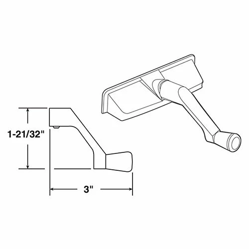 Prime-Line Products Prime Line TH 24000 Entrygard Crank Handle & Cover, Bronze 2 Prime-Line Products Prime Line TH 24000 Entrygard Crank Handle & Cover, Bronze - Image 2