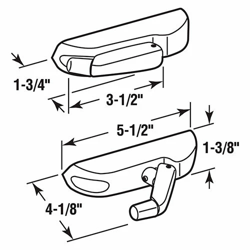 Prime-Line Products Prime Line TH 24086 Entrygard Nesting Operator Cover & Crank, White 2 Prime-Line Products Prime Line TH 24086 Entrygard Nesting Operator Cover & Crank, White - Image 2