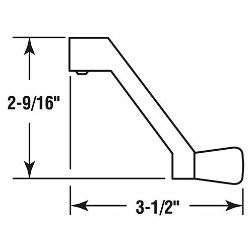 Prime-Line Products Prime Line TH 21998 Operator Crank Handle, 3-1/2", Coppertone 2 Prime-Line Products Prime Line TH 21998 Operator Crank Handle, 3-1/2", Coppertone - Image 2