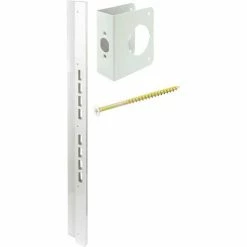 Prime-Line Products Prime-Line® Door And Jamb Reinforcement, U 10893, 2-3/8" Backset, White