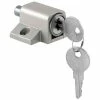 Prime-Line Products Prime-Line® Sliding Door Keyed Lock, Push-In, Aluminum Finish, U 9861