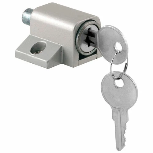 Prime-Line Products Prime-Line® Sliding Door Keyed Lock, Push-In, Aluminum Finish, U 9861 1 Prime-Line Products Prime-Line® Sliding Door Keyed Lock, Push-In, Aluminum Finish, U 9861