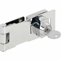Prime-Line Products Prime-Line® Keyed Hasp, U 9951, 4"W, Chrome Plated
