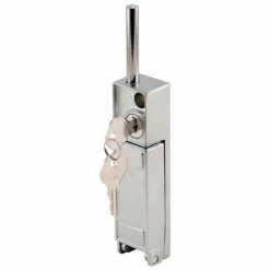 Prime-Line Products Prime-Line® Bolt Lock, Keyed, Aluminum Finish, U 9997