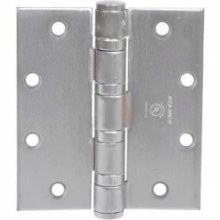 McKinney 5 Knuckle Hinges, Heavy Weight, T4A3786 4 1/2 x 4 1/2 US26D, 6"L x 6"W x 2"H, 8-1/2" Dia - Pkg Qty 3