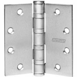 McKinney MacPro Hinges, MPB99 4 1/2 x 4 1/2 US32D, 6"L x 6"W x 2"H, 8-1/2" Dia - Pkg Qty 3