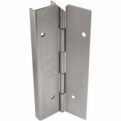 Markar Edge Mount Pin & Barrel Hinge Guard, Double Return, Stainless Steel, 83-1/8" Long, 14 Gauge