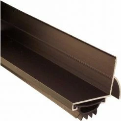 Pemko Aluminum Door Shoe W/ Vinyl Insert 48"L x 5"W, Dark Bronze - Pkg Qty 3
