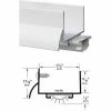 Pemko Aluminum Door Shoe W/ Vinyl Insert 36"L x 1-1/4"W, White - Pkg Qty 3
