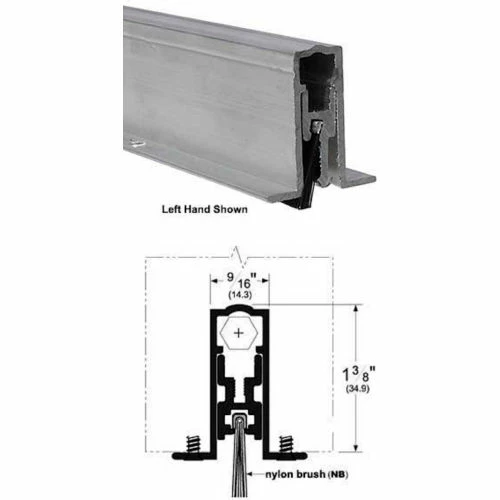 Pemko Door Bottom W/ Nylon Insert 36"L x 9/16"W Mill Aluminum 1 Pemko Door Bottom W/ Nylon Insert 36"L x 9/16"W Mill Aluminum