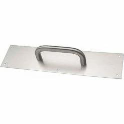 Rockwood Pull Plate, 5-1/2"L x 15"H x 5/8, Satin Stainless Steel, 5-1/2" CTC - Pkg Qty 3