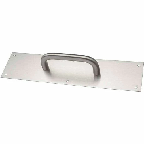 Rockwood Pull Plate, 5-1/2"L x 15"H x 5/8, Satin Stainless Steel, 5-1/2" CTC - Pkg Qty 3 1 Rockwood Pull Plate, 5-1/2"L x 15"H x 5/8, Satin Stainless Steel, 5-1/2" CTC - Pkg Qty 3