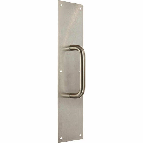 Rockwood Pull Plate, 5-1/2"L x 16"H x 5/8, Satin Stainless Steel, 5-1/2" CTC - Pkg Qty 3 1 Rockwood Pull Plate, 5-1/2"L x 16"H x 5/8, Satin Stainless Steel, 5-1/2" CTC - Pkg Qty 3