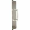 Rockwood Pull Plate, 4"L x 16"H x 3/4, Satin Stainless Steel, 6" CTC