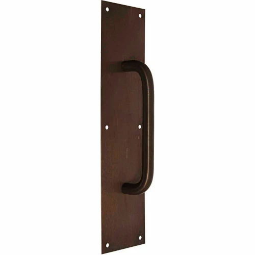 Rockwood Pull Plate, 8"L x 16"H x 3/4, Oxidized Satin Bronze, 8" CTC 1 Rockwood Pull Plate, 8"L x 16"H x 3/4, Oxidized Satin Bronze, 8" CTC