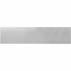 Rockwood Rectangular Kick Plate, 34"L x 10"W x 5/100"H, 35-4/9" Dia, Clear Anodized Aluminum - Pkg Qty 5