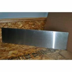 Rockwood Rectangular Kick Plate, 34-1/2"L x 10"W x 5/100"H, 36" Dia, Satin Stainless Steel - Pkg Qty 5