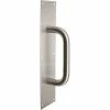 Rockwood Pull Plate, 8"L x 16"H x 1, Satin Stainless Steel, 8" CTC