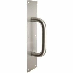 Rockwood Pull Plate, 8"L x 16"H x 1, Satin Stainless Steel, 8" CTC