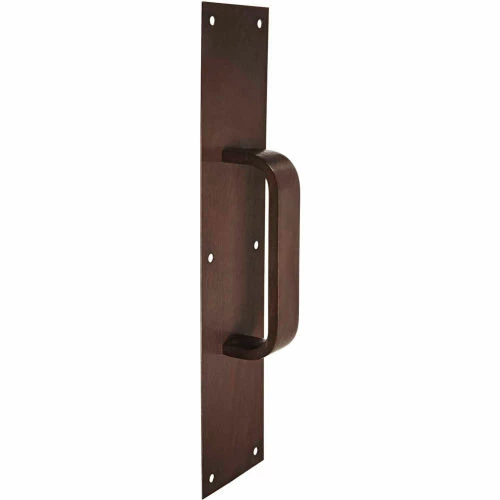 Rockwood Pull Plate, 4"L x 16"H x 3/8, Oxidized Satin Bronze, 6" CTC 1 Rockwood Pull Plate, 4"L x 16"H x 3/8, Oxidized Satin Bronze, 6" CTC