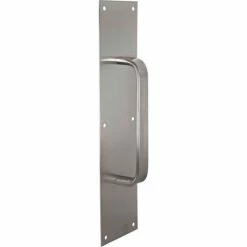 Rockwood Pull Plate, 4"L x 16"H x 1, Satin Stainless Steel, 8" CTC