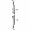 Rockwood Automatic Flush Bolt Set, 7"L x 2"W x 1"H, 7-2/7" Dia, Satin Chrome Plated
