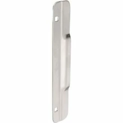 Rockwood Latch Protector, 11"L x 3"W x 1/2"H, 11-2/5" Dia., Satin Stainless Steel - Pkg Qty 3