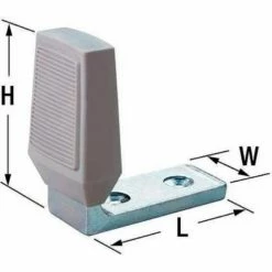 Rockwood Angle Door Stop Hinge Pin Stop, 1-7/8"Dia, Satin Chrome - Pkg Qty 10