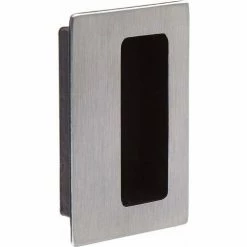 Rockwood Flush Door Pull 3-1/8"L, Stainless Steel, Satin Chrome - Pkg Qty 3