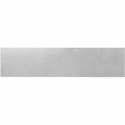 Rockwood Rectangular Kick Plate, 34"L x 10"W x 5/100"H, 35-4/9" Dia, Satin Aluminum - Pkg Qty 10